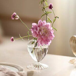 Anthropologie Glass Heart Bud Vase